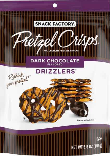 Hudson Meat Company - Wholesale Chocolate Covered Sweets - PRETZEL DARK CHOC DRIZZLER     -     SNACK FACTORY0