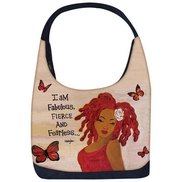 Hobo Bag I Am Fabulous, Fierce and Fearless for wholesale by Shades of Color, LLC