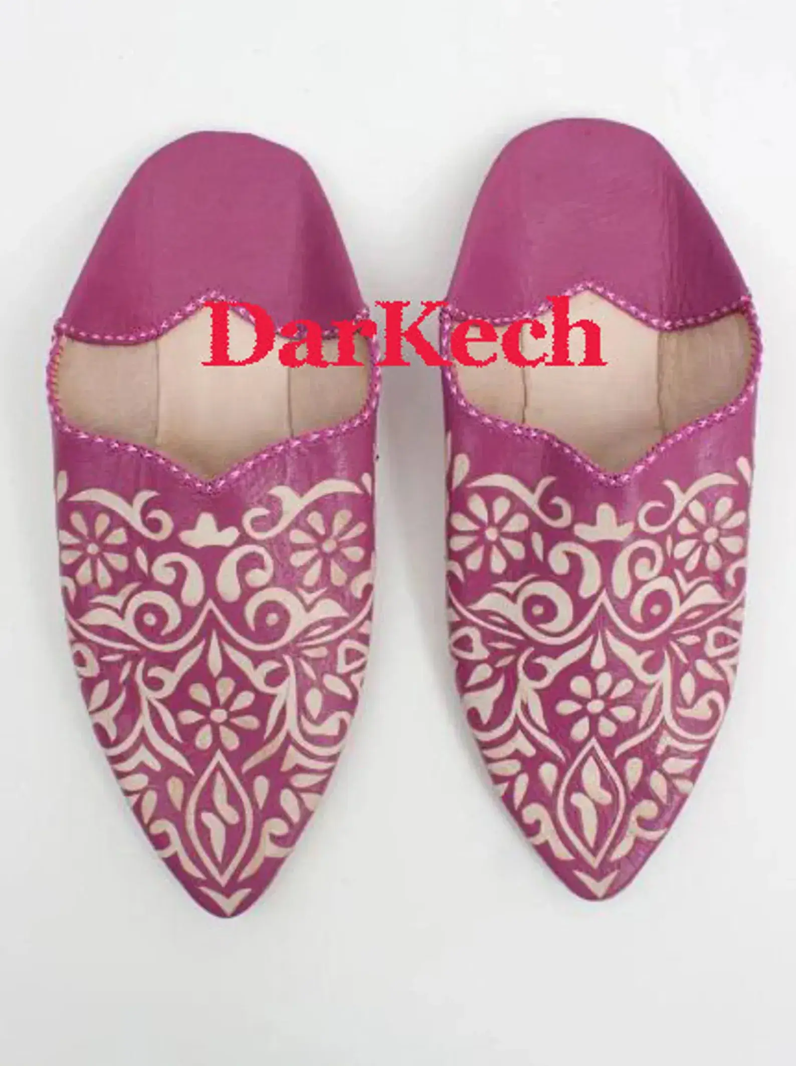 DarKech – wholesale Tofflor - Dam – Marockanska läderskor med paljettbroderi för kvinnor7