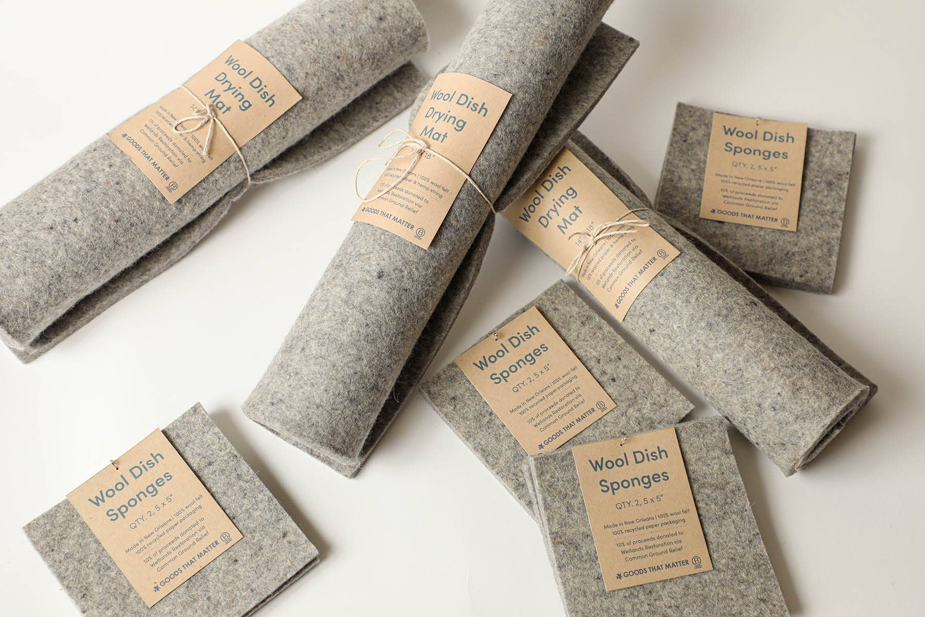 Goods That Matter - Wholesale Dish Drying Mat/Rack - Wool Eco Dish Drying Mat - Gives to Wetland Restoration5