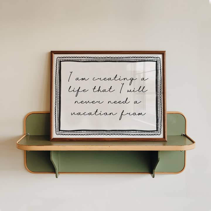 Låt oss dansa bland de vilda blommornas kalligrafiutskrift för wholesale av Coffee and a Catfish