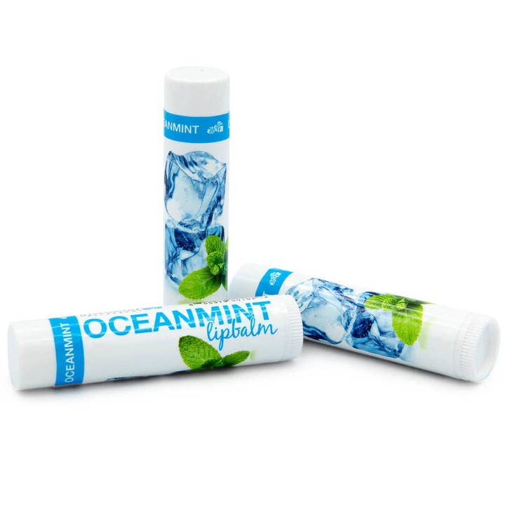 Ocean Mint Natural Lip Balm for wholesale by North Shore Soap Factory - Hawaiian Bath & Body