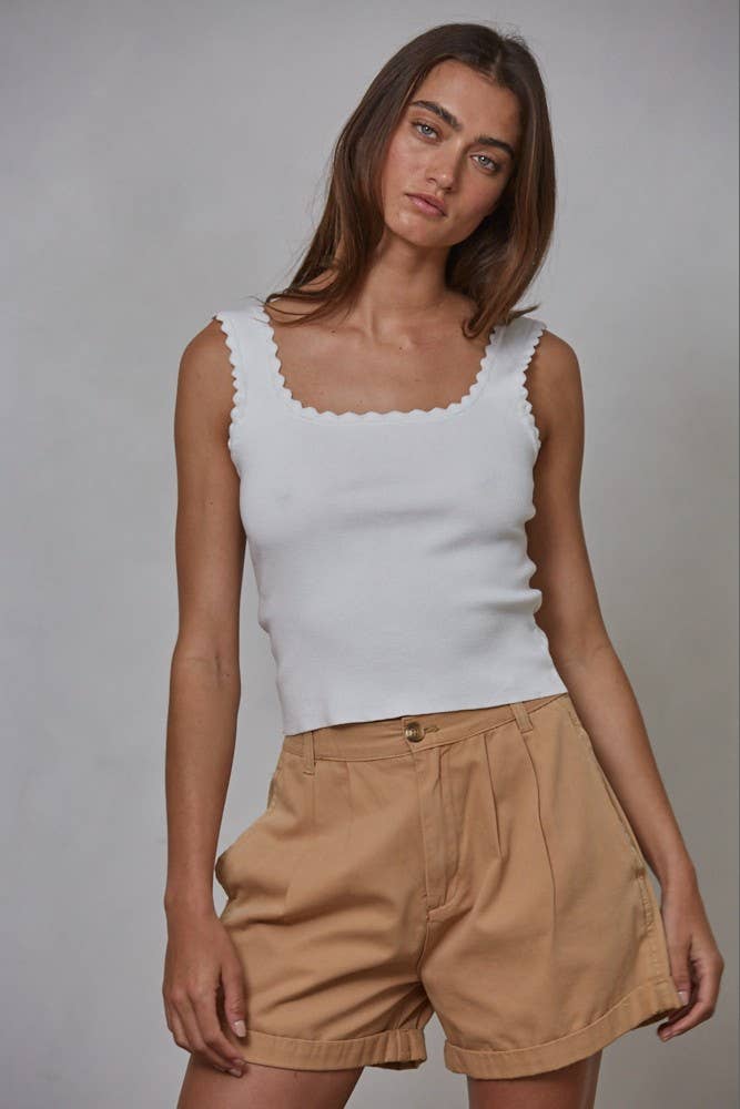 By Together - Wholesale Tank Top - Women's - W2083 | Knit Sweater Scoop Neck Sleeveless Tank Top0