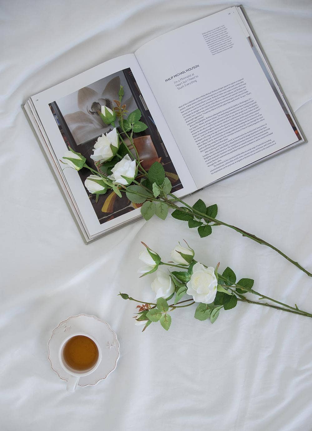 A&B Home Group Inc. - Wholesale Artificial Plant - 6.5x3.5x25"H Rose Spray - White4