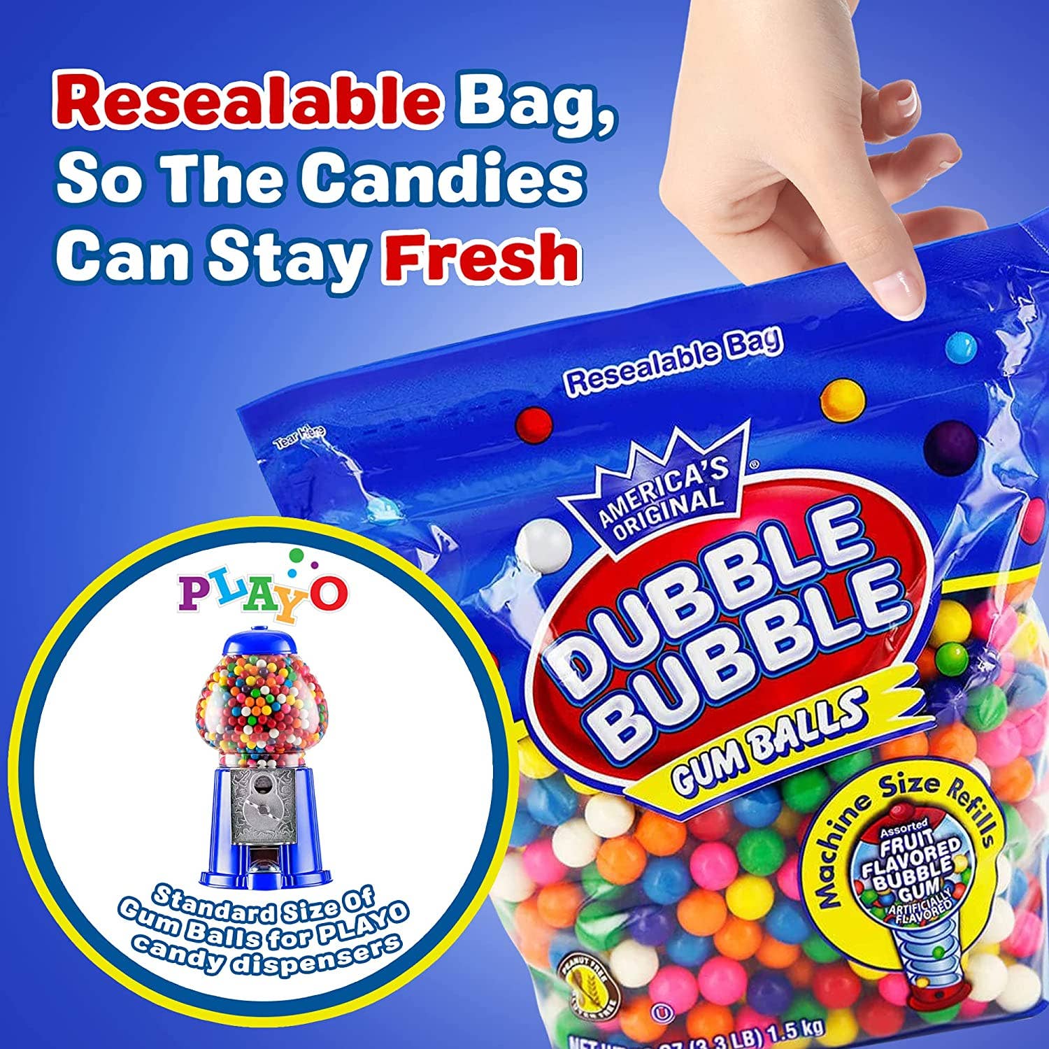 playO - Wholesale Chewing Gum - Gumballs Refill for Gumball Machine 5 Ounce Candies8