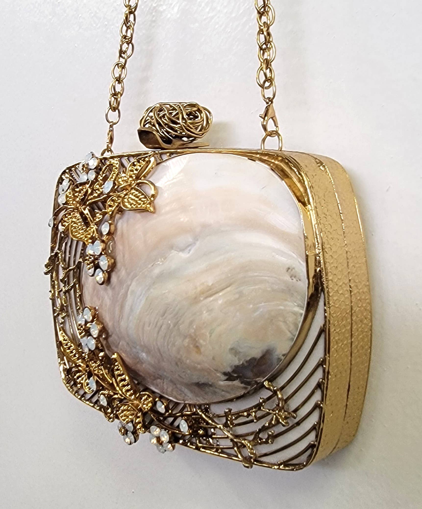 Ricki designs - Wholesale Clutch Bag - Women's - A Jeweled metal MOP box clutch2