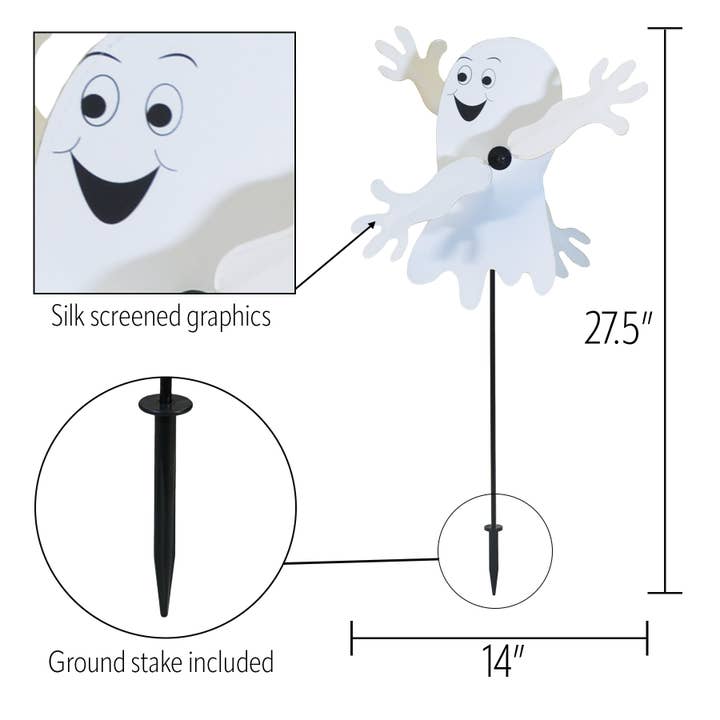 In the Breeze, LLC. - Wholesale Wind Spinner - Baby Ghost Whirligig