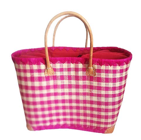 Le comptoir de la plage - Wholesale Beach Bag - "Carreaux Vichy" GM bags assorted pieces per box1