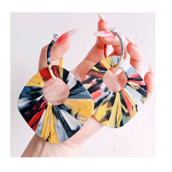 Handmade Oversized Dangle Statement Earrings for wholesale by Aprilis Creations