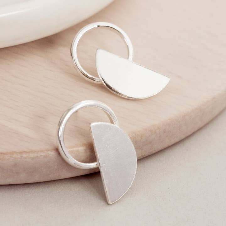 Moon Phase Studs for wholesale by Fawn And Rose