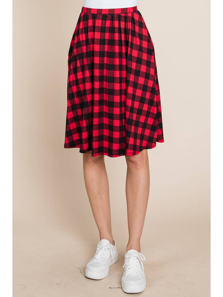 BOMBOM - Vendita all'ingrosso Gonna - Donna - GONNA MIDI A SCACCHI SA1031-CK