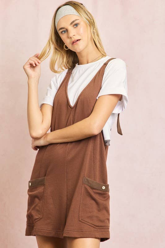 ILLA ILLA - Wholesale Dress - Women's - Cotton Terry Twill Tape Overall Mini Dress18