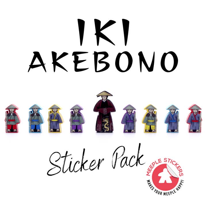 Set di adesivi Iki - Akebono per la vendita all'ingrosso da parte di Meeple Stickers