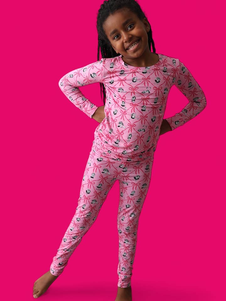 Dream Big Little Co. - Wholesale Sleepwear Set - Kids - PRE-ORDER ELOISE ROYAL RIBBONS DREAM SET BATCH 418