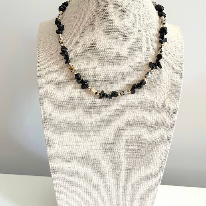 XTRA by Stacey - Wholesale Choker/Collar - The Justina Choker - Black Onyx & Jasper Gemstone Choker4