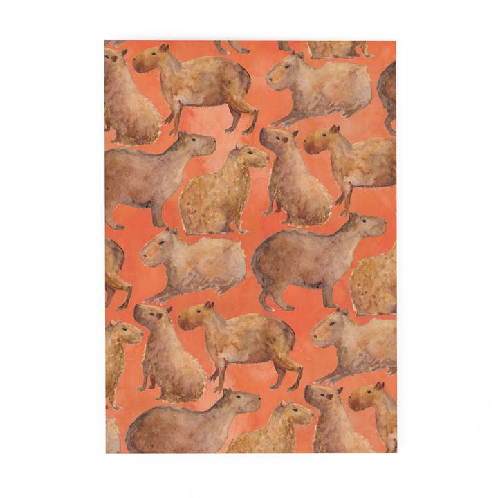 Bison Bindery – Engroshandel Postkort – Chill of Capybaras Print Postkort1