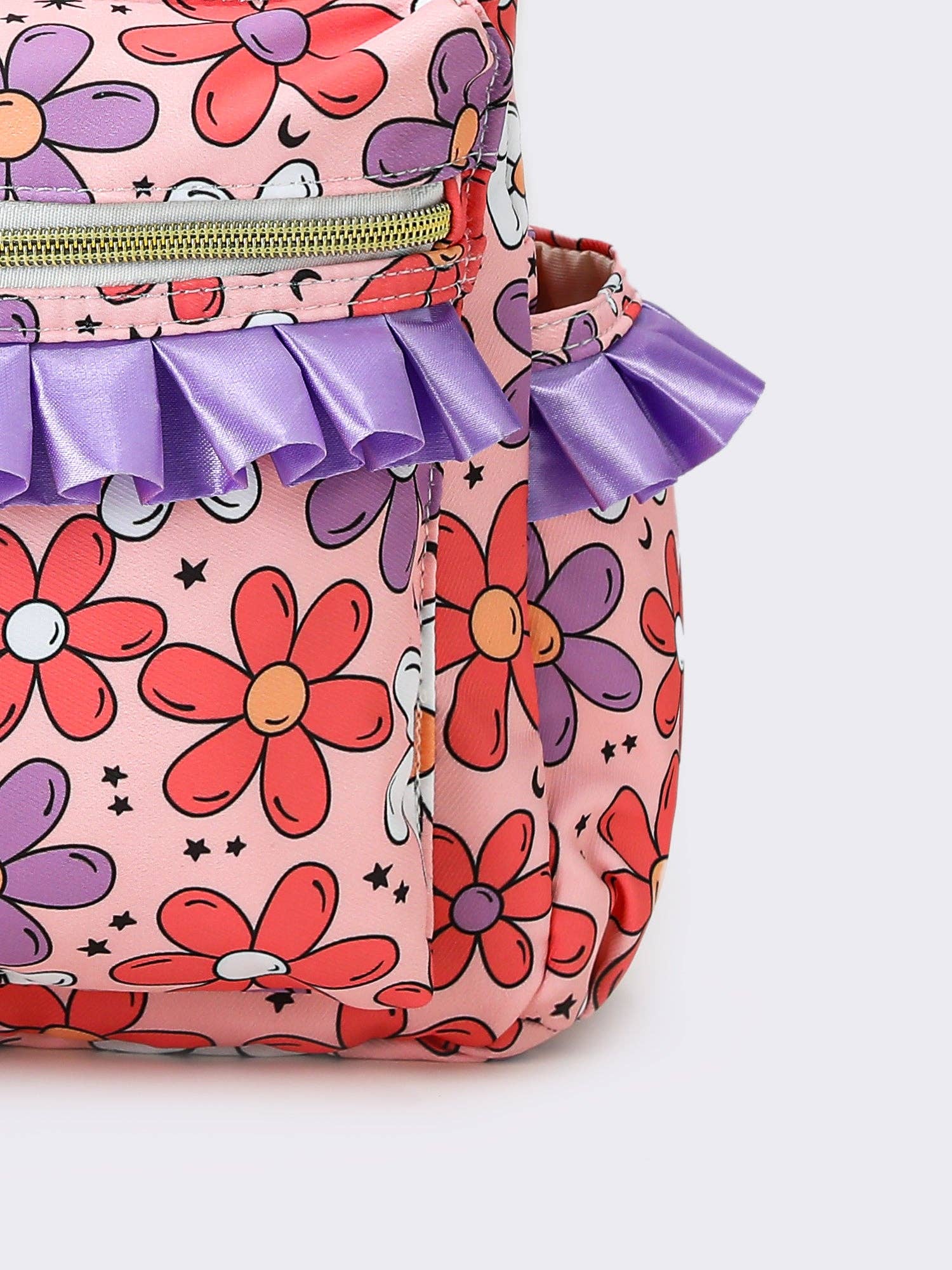 sassy kids palace - Wholesale Backpack - Kids - Flower Printed Girls Ruffle Backpack2