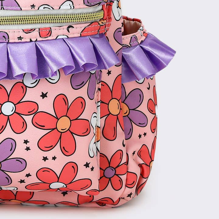 sassy kids palace - Wholesale Backpack - Kids - Flower Printed Girls Ruffle Backpack2