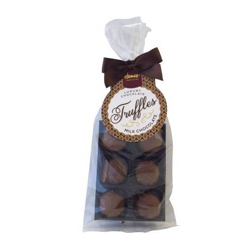 UK ONLY. Luxury 6 Smooth Milk Truffle Bag for wholesale by Hames Chocolates
