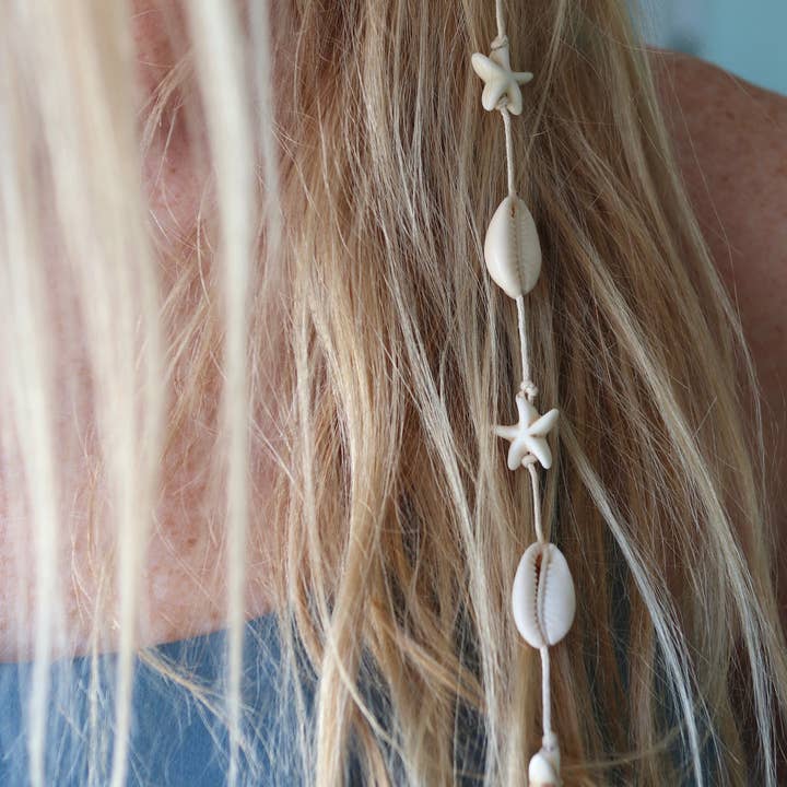 Brielle's Shells - Wholesale Hair Extensions - Beaded Boho Mermaid Extension (BLONDE)