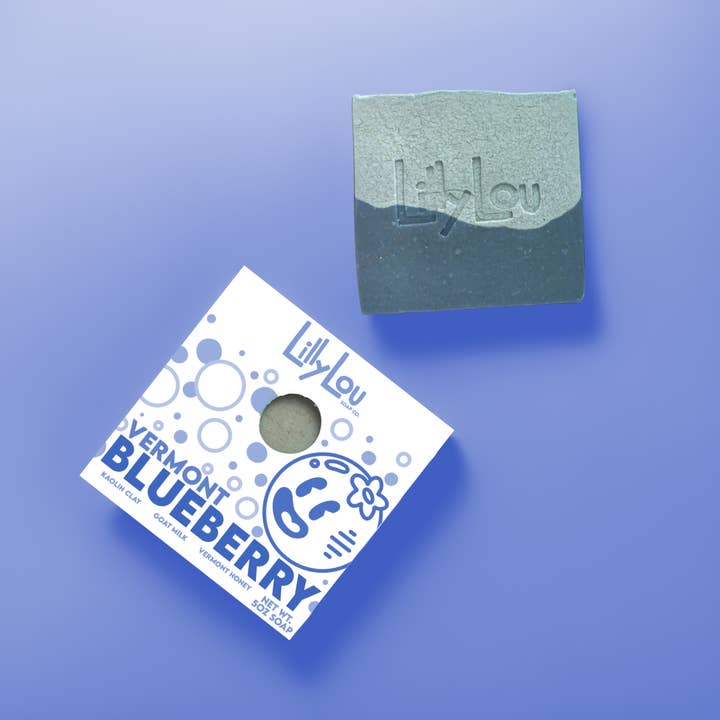 Lilly Lou Soap Co. - Wholesale Bar Soap - Vermont Blueberry Soap Bar | Goat Milk Soap | Natural Soap1
