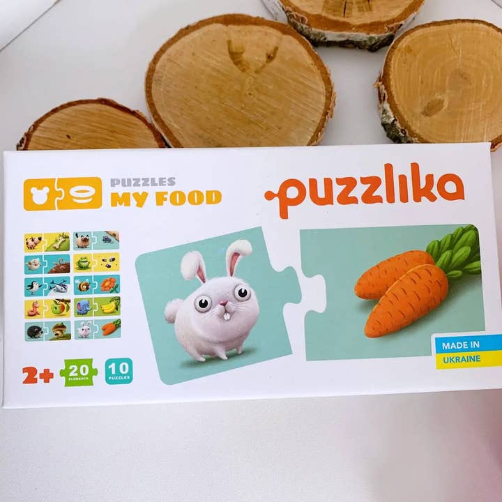 Puzzlika Classic Puzzlika para niños - My Food, 20 unidades para venta al por mayor de Wooden Toys