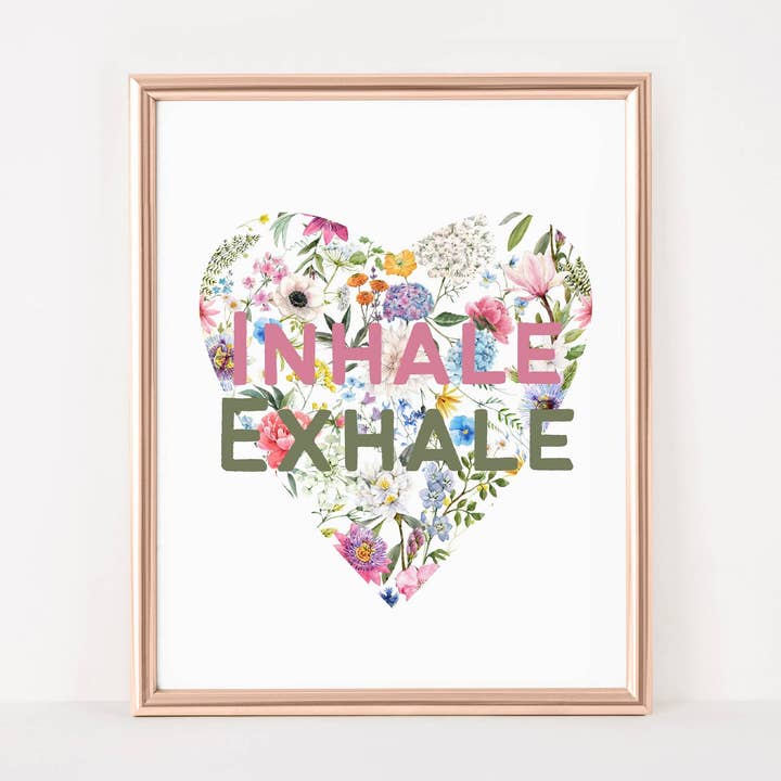 Floral Heart Wall Art Print for wholesale by Woohoo! Stationery