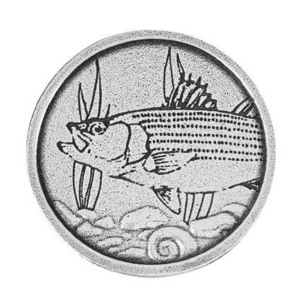 Striped Bass Heads / Tails Pocket Coin for wholesale by Danforth Pewter