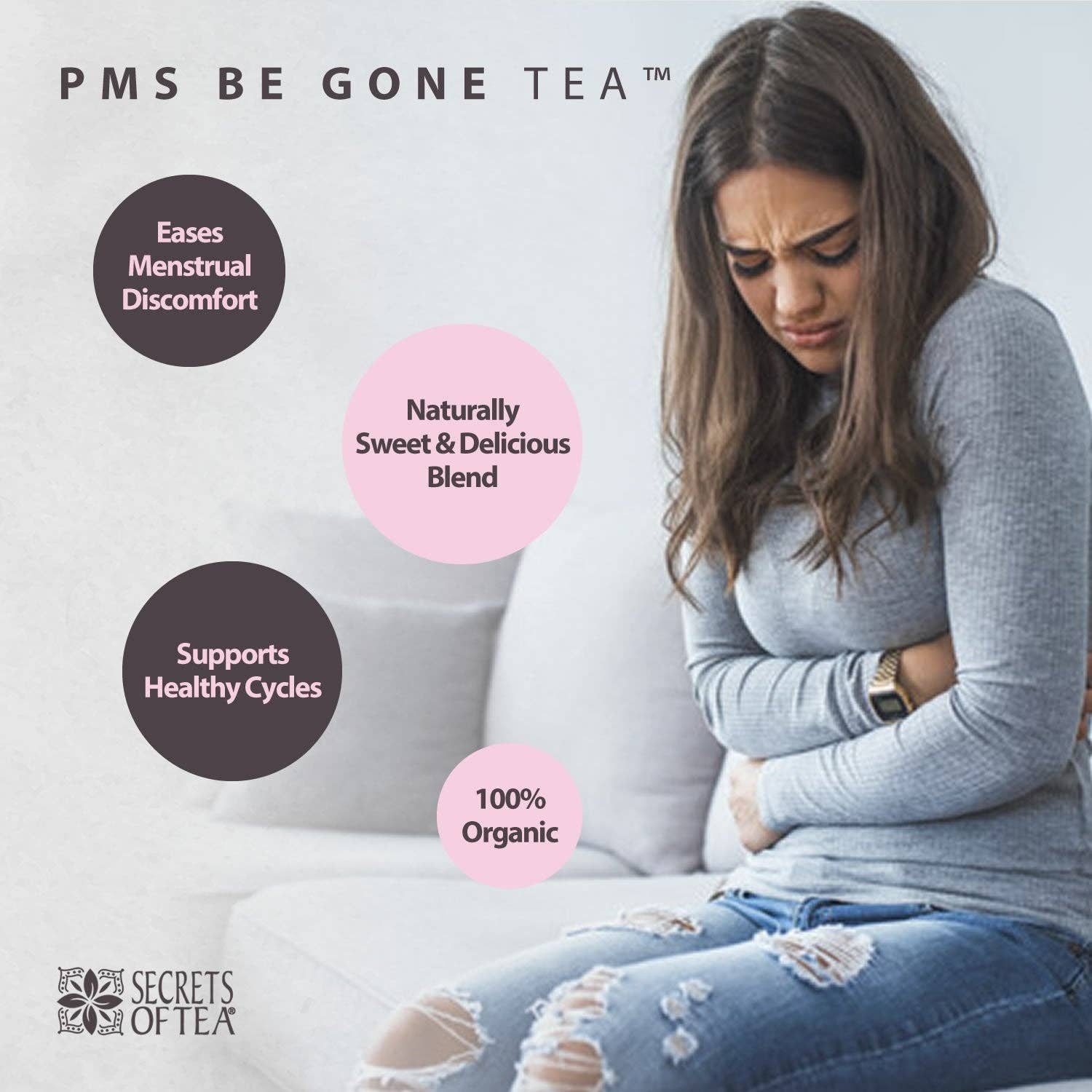 Secrets Of Tea - Wholesale Health/Detox Tea - Secrets Of Tea PCOS & PMS Be Gone Tea Support for Women - Symptom Relief, Mood, Acne, Skin darkens, and Menstrual Pain.6