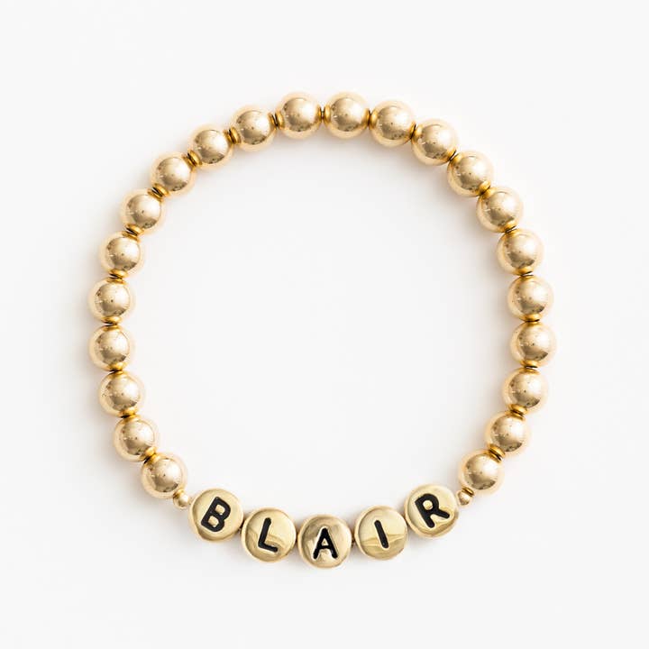 Names For Good - Wholesale Beaded Bracelet - The Gold with Gold End Beads Bracelet7