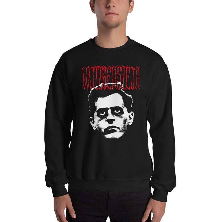 Metalfilosoffer - Wittgenstein - Sweatshirt for engroshandel hos The Philosopher's Shirt
