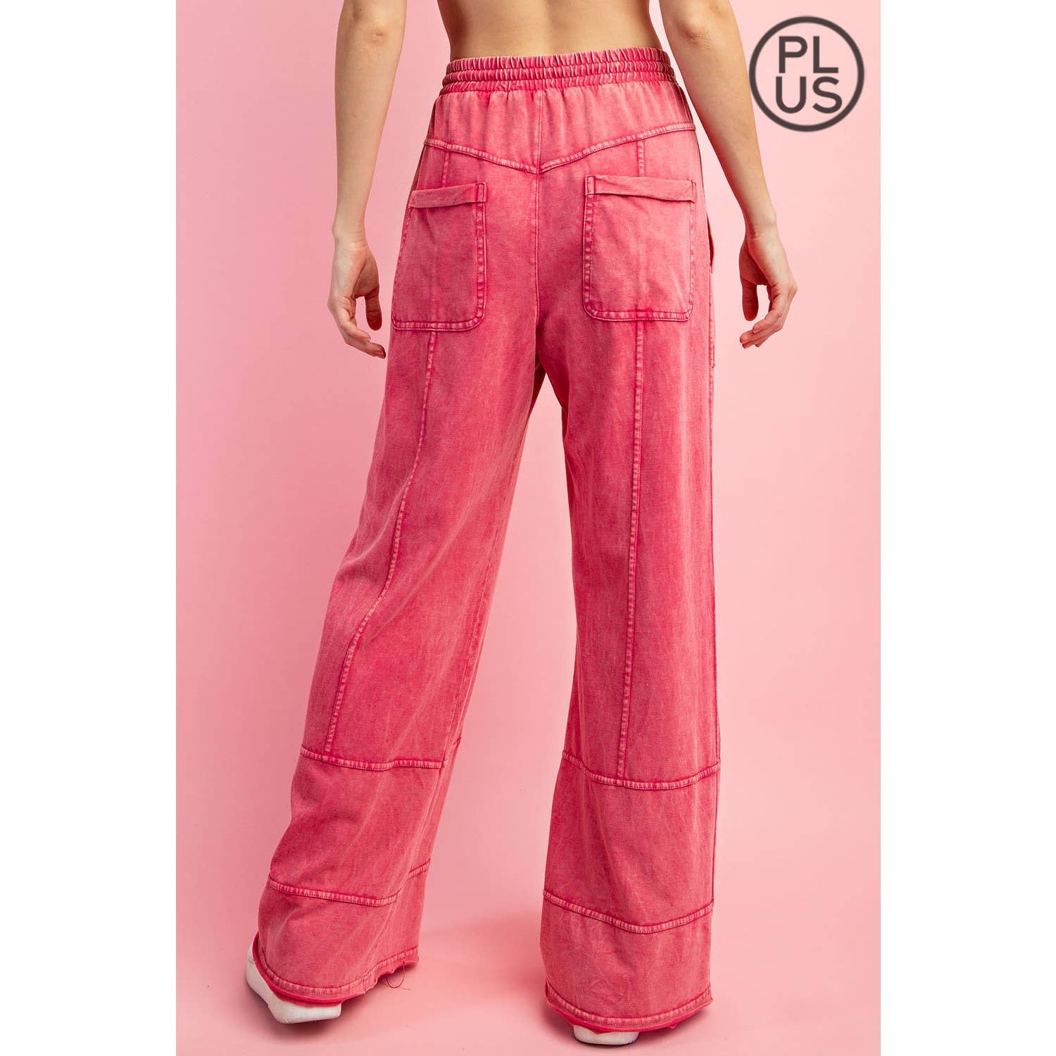 Rae Mode - Wholesale Pants - Women's - PLUS SIZE MINERAL WASHED FULL LENGTH COTTON PANT20