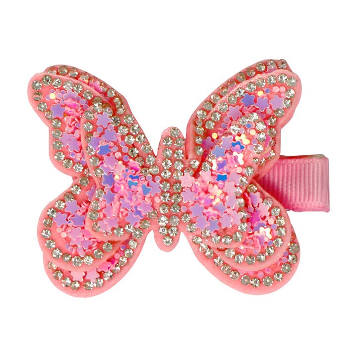 Sparkling Butterfly Hair Clip | Pack of 6 for wholesale by Pink Poppy USA