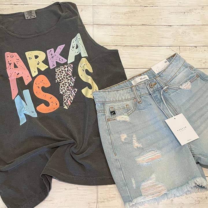 Arkansas or any state comfort color tank for wholesale by Cotton Threads