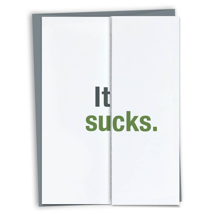 It Sucks Funny Graduation Card for wholesale by FINCH and HARE