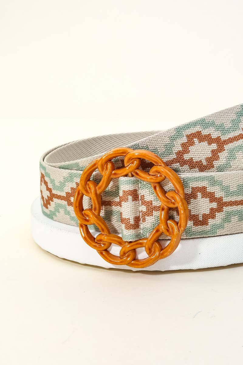 Anarchy Street - Wholesale Belt - Women's - Boho Braided Belt Solid Chain Buckle1