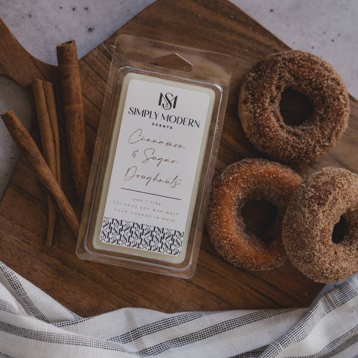 Cinnamon & Sugar Doughnuts Coconut Soy Wax Melt for wholesale by Simply Modern Scents