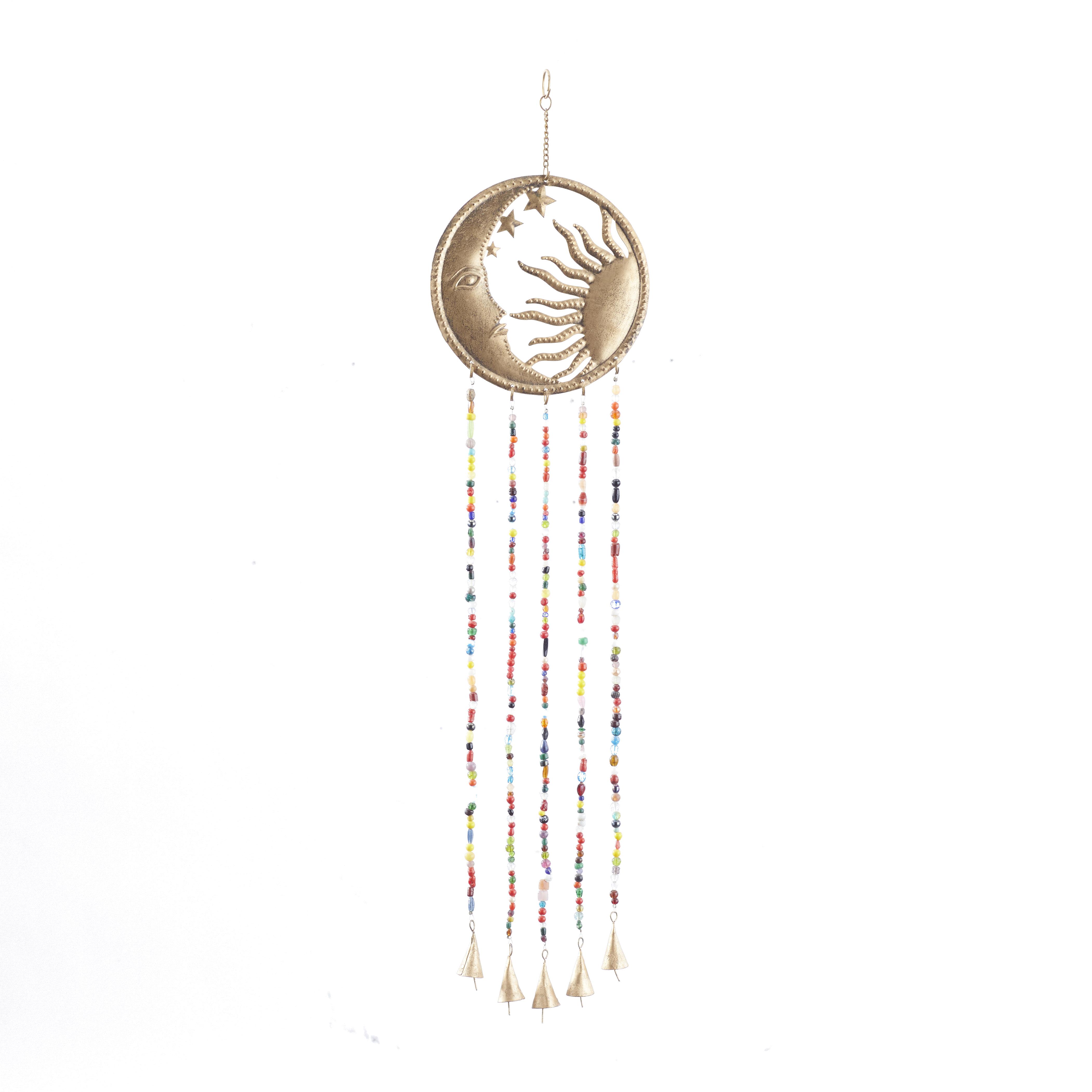 Import Corner – wholesale Wind chime – A-91977: METAL WIND CHIME 8"W, 37"H3