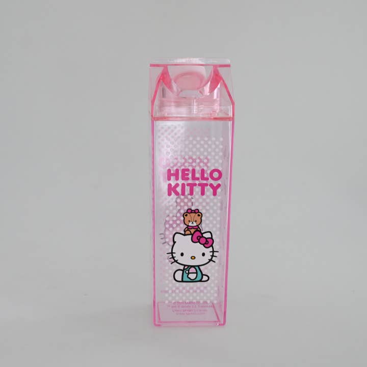 Silver Buffalo - Wholesale Water Bottle - Hello Kitty Bear Milk Bottle Dots 16.2oz Plastic Milk Carton3