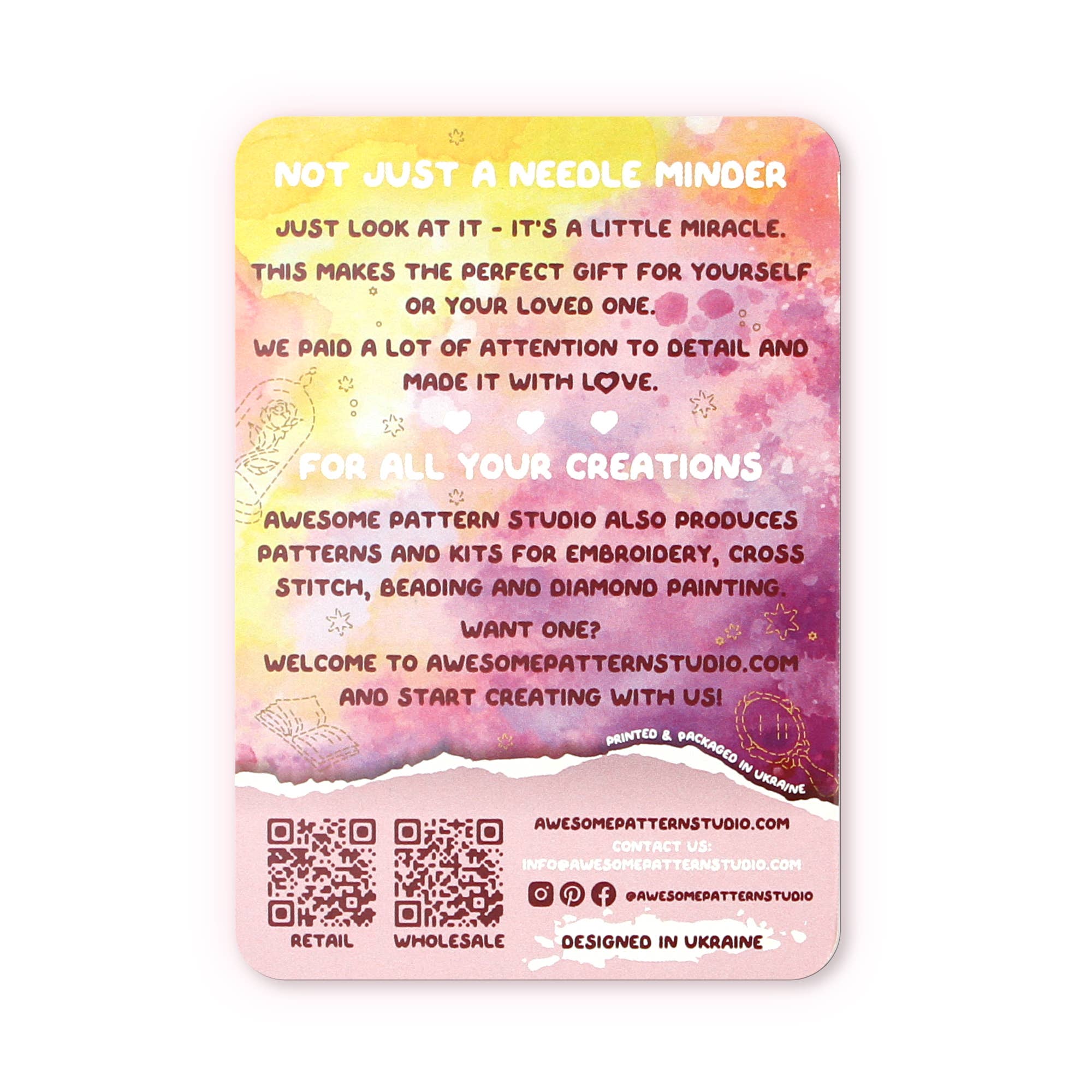 Awesome Pattern Studio - Wholesale Embroidery/Cross Stitch Supplies - Belle Castle - Magnetic Needle Minder Set #11