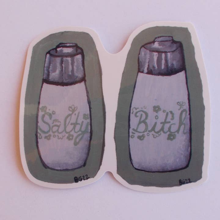 Salty B*tch Pyrex Sticker for wholesale by Briana G. Illustration