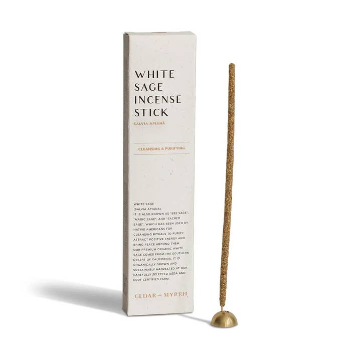 Witte Salie Wierookstokjes – 7 Handgerolde Stokjes uit Peru voor wholesale door Cedar and Myrrh