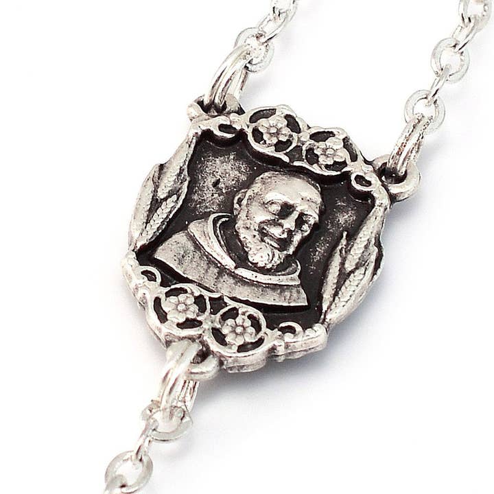 Ghirelli Rosaries - Wholesale Prayer Beads Necklace - St. Pio of Pietrelcina Rosary5