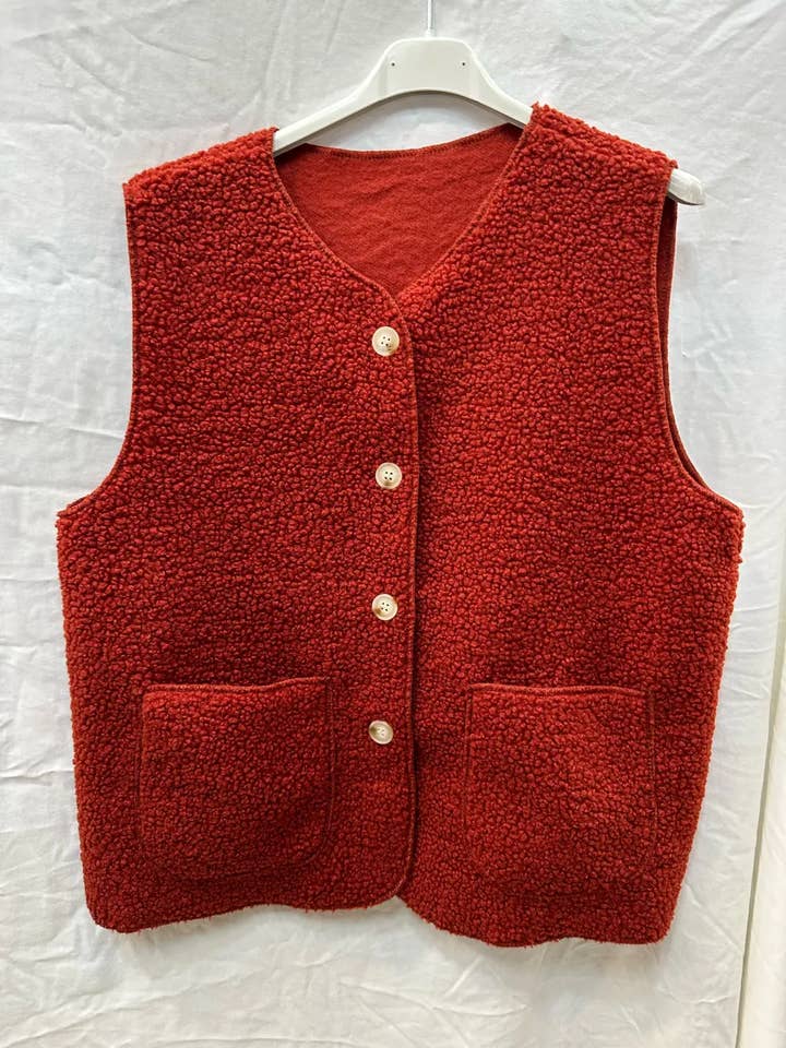 Mimi & Gogo - Vente Veste sans manches – femme - Gilet moumoute sans manches @6108_GiMoumoute5