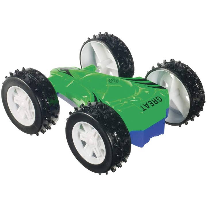 Toysmith - Wholesale Toy Car/Truck - Kids - Flip Car, Friction Pull-Back, Action Packed, Indoor/Outdoor