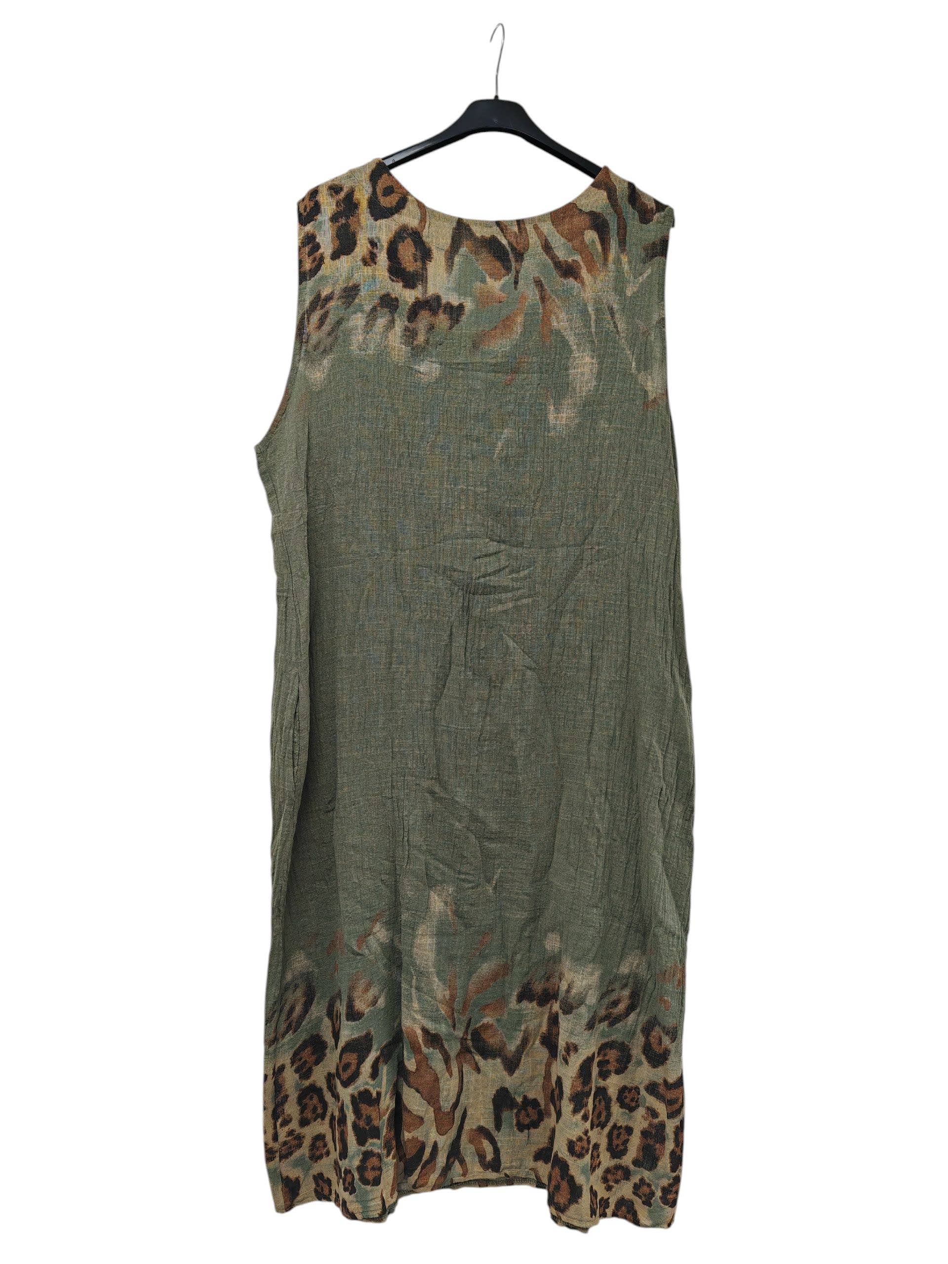 Superbia – wholesale Dress – Women's – Italian One Size Premium Cotton Dress Buttons Leopard Print14