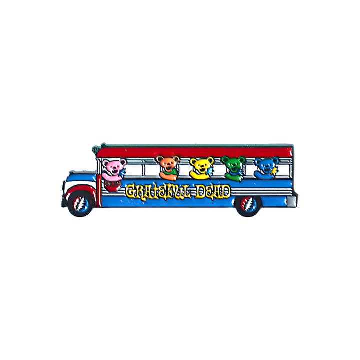 Gypsy Rose - Wholesale Lapel Pin/Button - Grateful Dead Dancing Bears on Tour Bus Pin