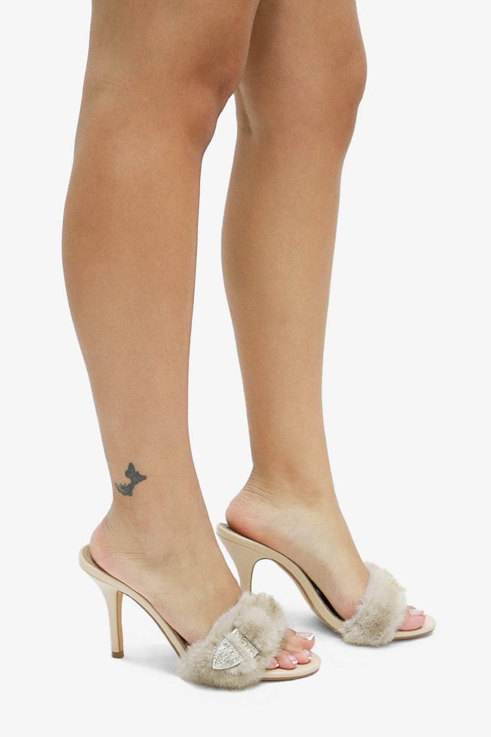 Lemonade Shoes – Engroshandel Højhælede sko - Dame – CHAIRMAN- Pelsmuldhæl med udsmykning11