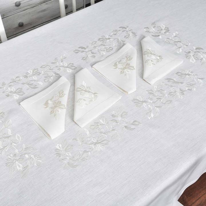 Handmade Originals Ukraine - Venta al por mayor Manteles - Mantel de Lino Bordado Premium 94x55'' - Grace