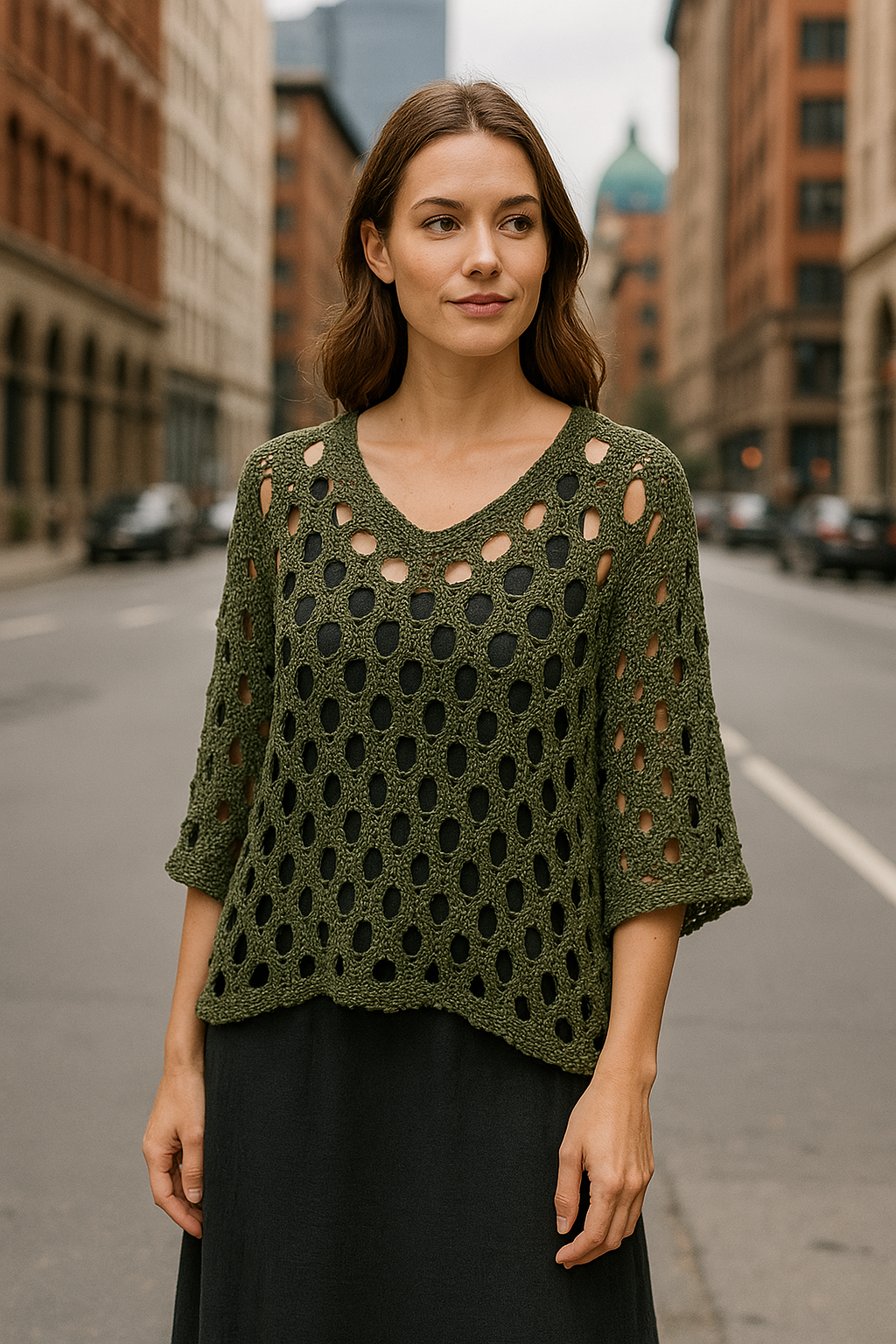 Lucy Sparks – Engroshandel Strikket top - Dame – Pure bomuld hækle-overdel3